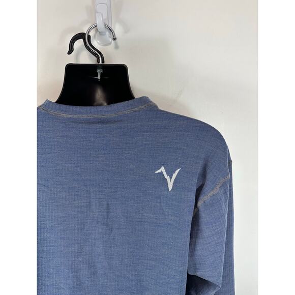 Voormi Wool Blend Pullover Camp Sweater Fleece Lined Blue XL Outdoors Hunting - Picture 7 of 11